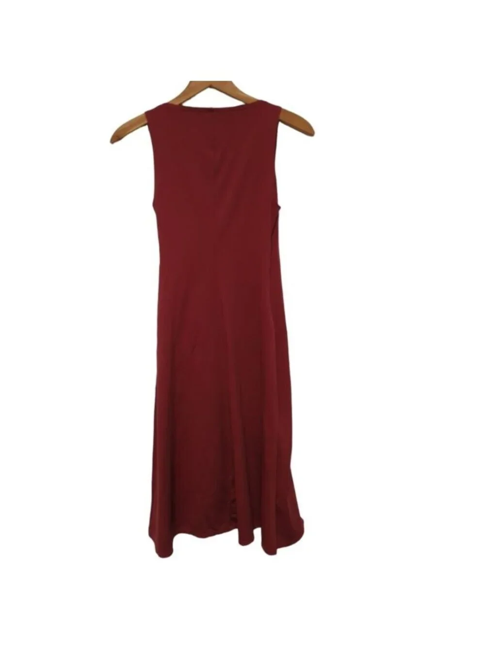 Wrap It Up Burgundy Faux Wrap Dress - Picture 4 of 5